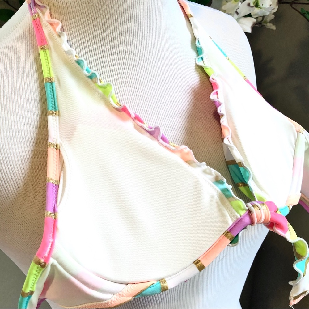 EUC VS Soiree Foil Stripe High Tie Bikini - Picture 6 of 12